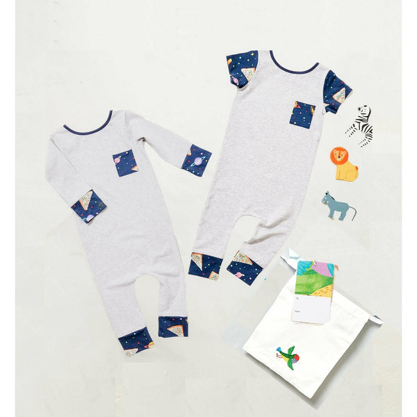 Grey rompers two organic baby rompers for baby gift set australia