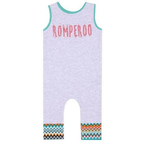Romperoo Green romper - romperoo | Grey Green Kids and Baby Romper - 6 months to 3 years | Romperoo