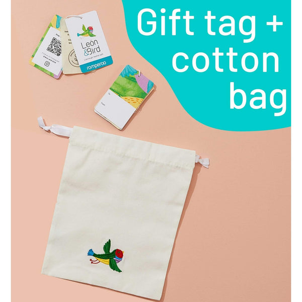 organic cotton gift bag for baby gift wrapping