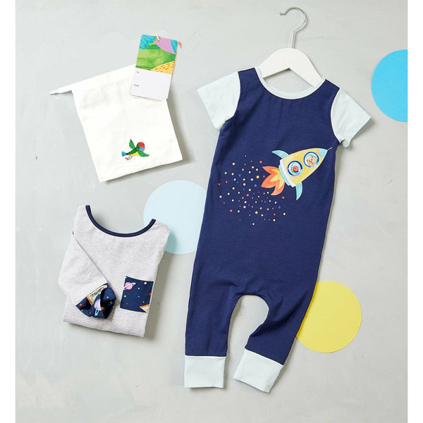 Organic baby gifts Australia two unisex rompers navy and grey