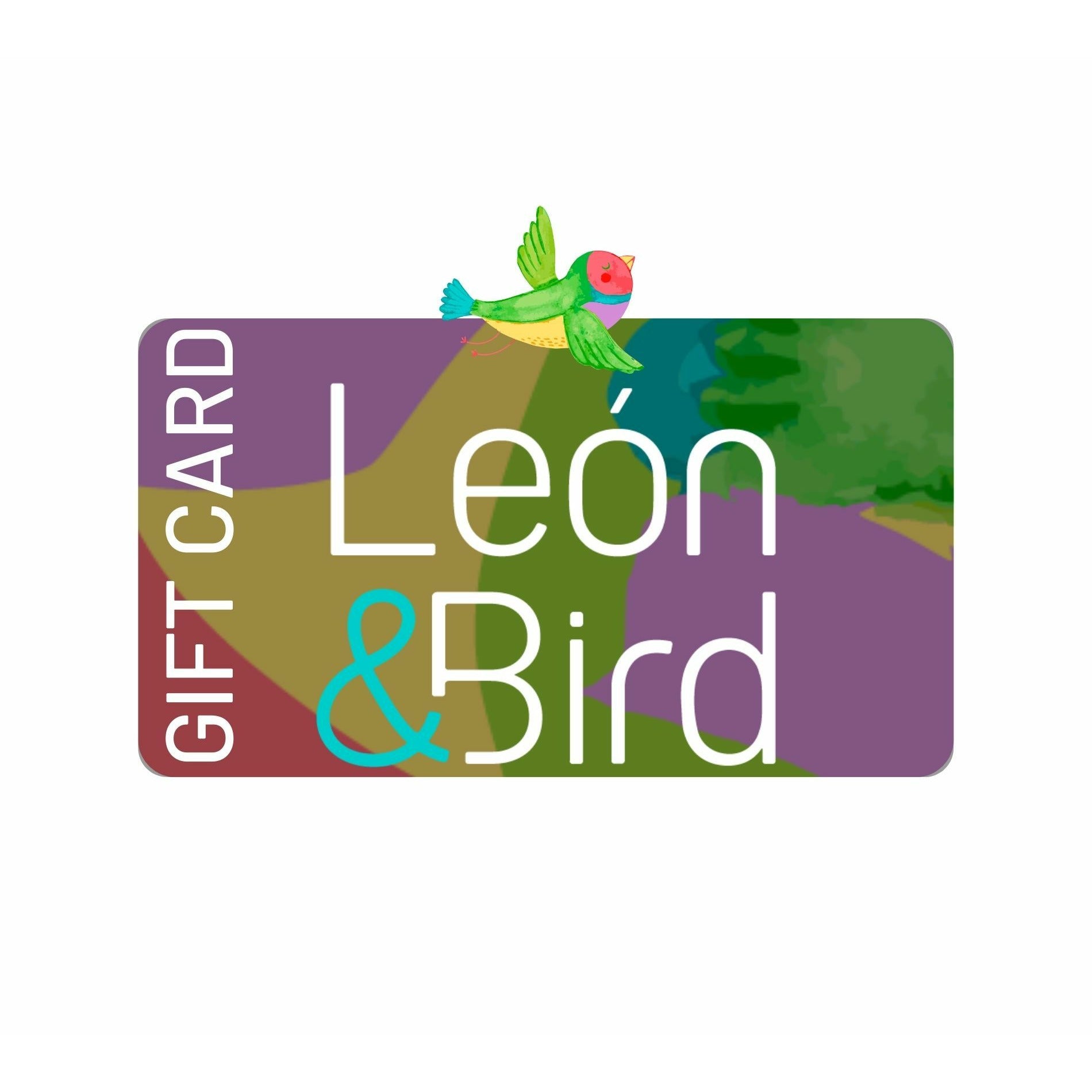 Leon and Bird rainbow digital gift card multicolour