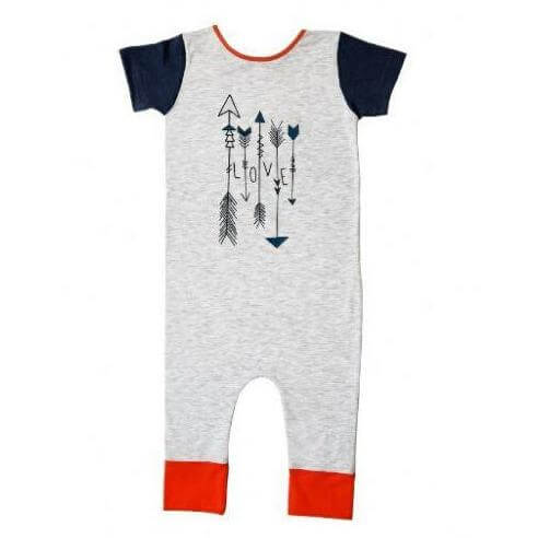Arrow Love cotton romper - romperoo | Arrows Kids and Baby Romper - 6 months to 3 years | Romperoo